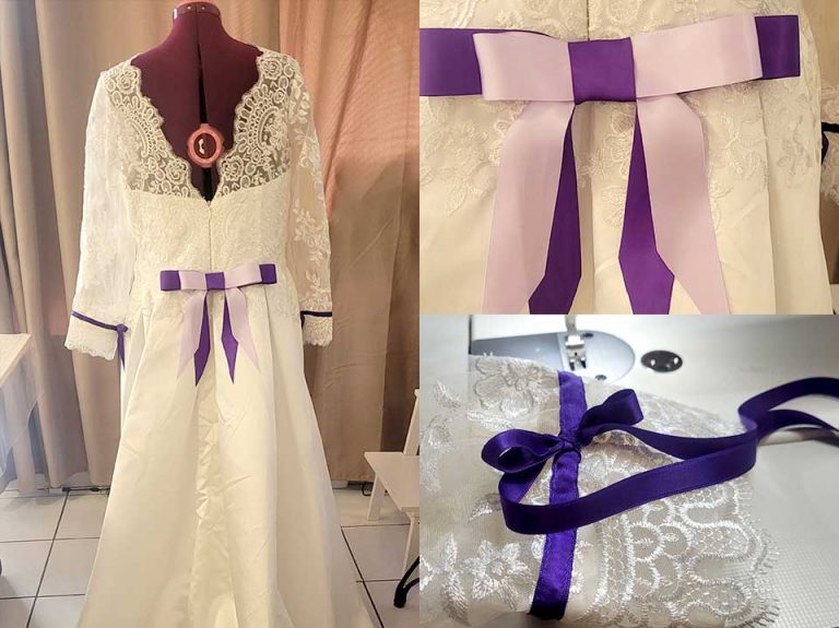 Personnalisation de robe de mariée